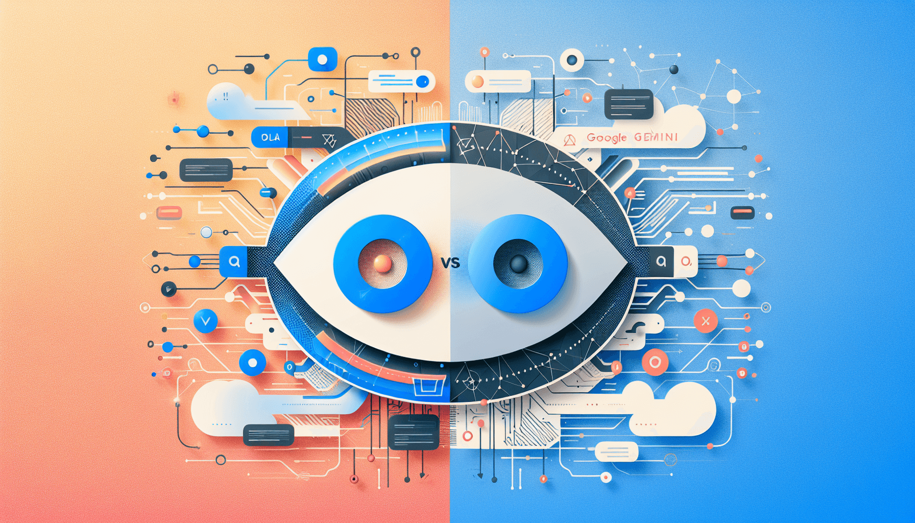 Banner image for: A professional, clean banner image depicting a stylized head-to-head comparison between the Google Gemini and OpenAI ChatGPT logos, with a subtle futuristic background. The image sh