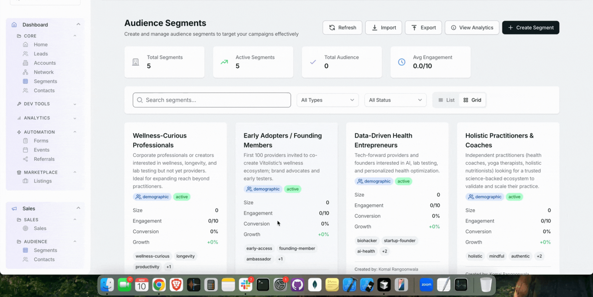 Segments & Targeting